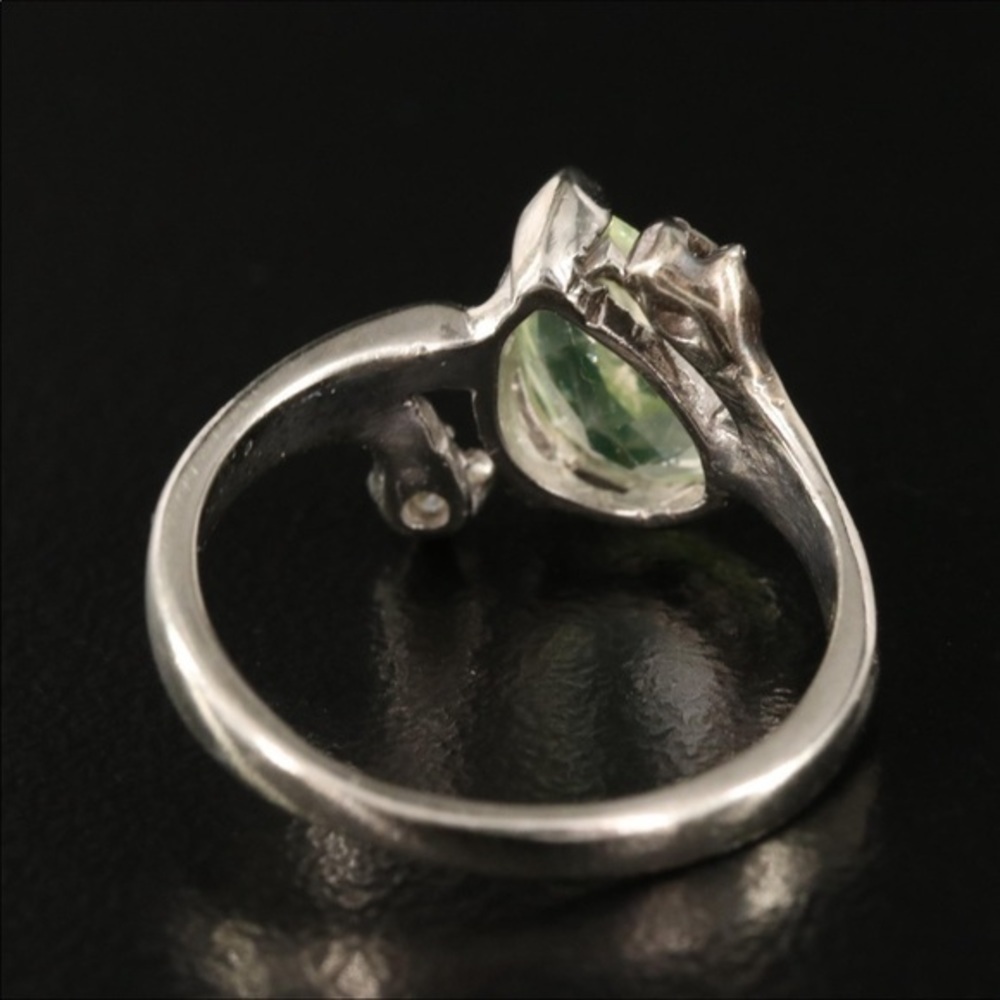 10k Solid Gold Spinel Diamond Ring - image 6